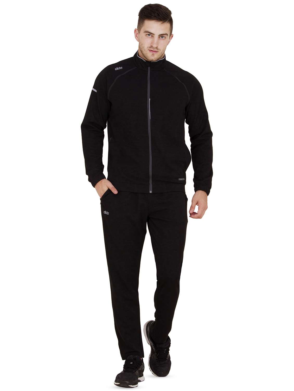 black solid raglan track suit - 16687944 -  Zoom Image - 0