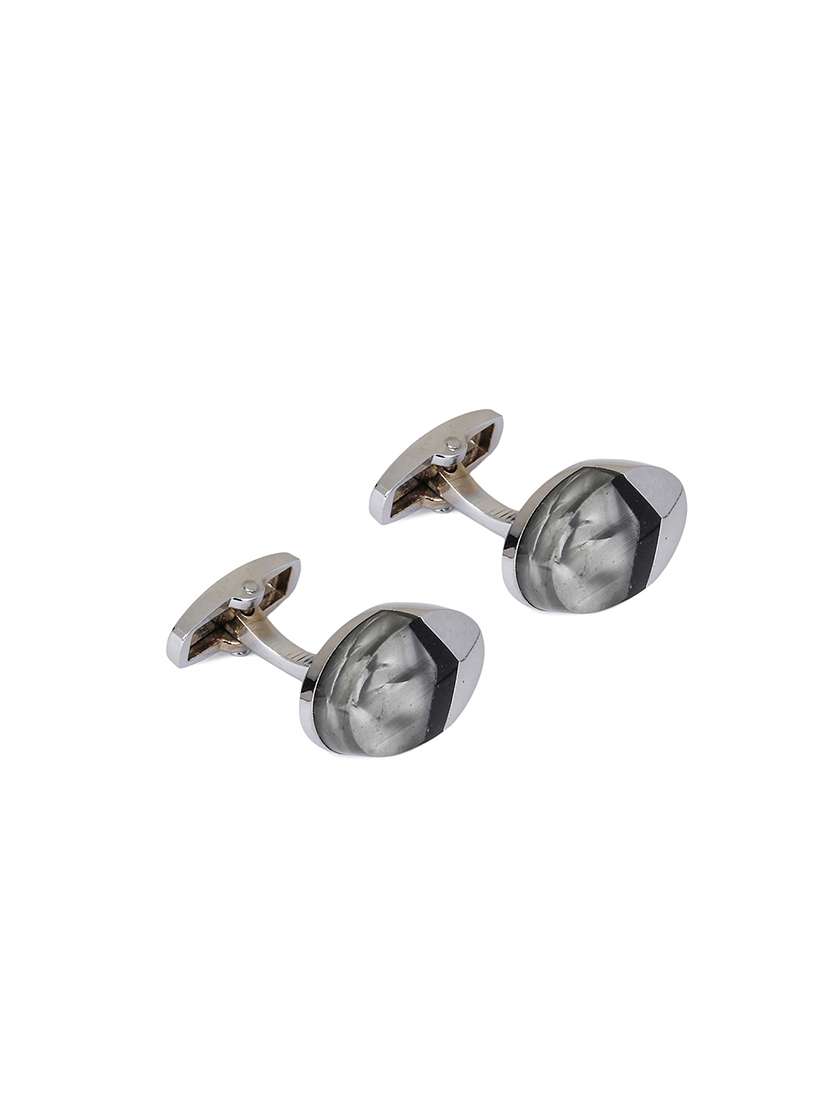 grey metal cufflinks