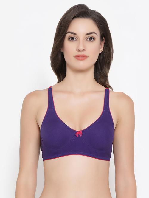 contrast bow patch solid bra - 16692718 -  Standard Image - 0