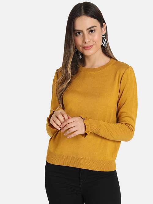 long sleeved round neck top - 16694964 - Standard Image - 0