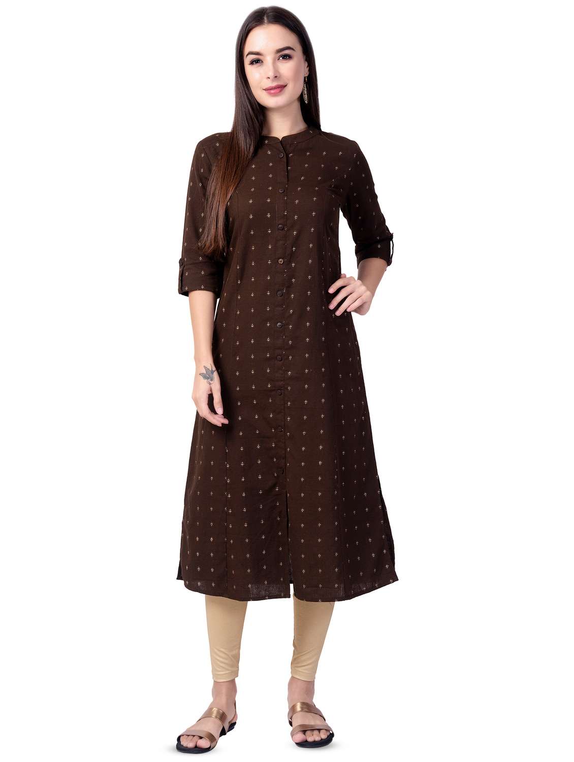 printed a-line kurta 