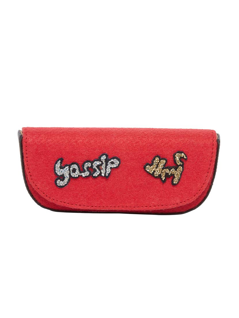 red cotton polyester blend box clutch - 16695497 - Zoom Image - 0