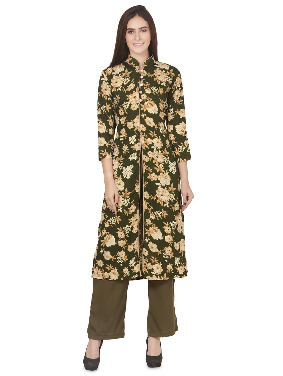 floral printed kurta palazzo set - 16695732 -  Zoom Image - 0