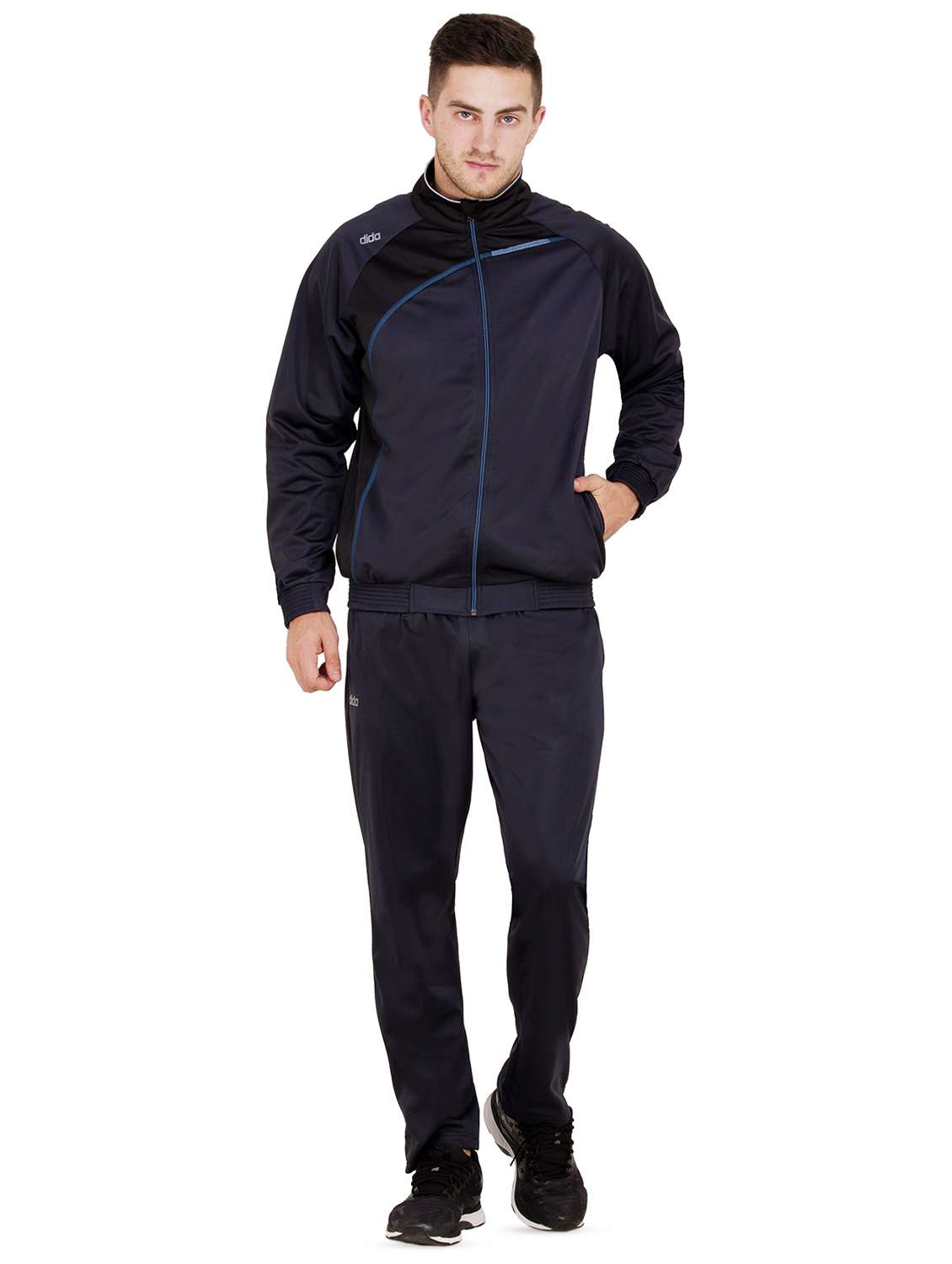 navy blue color block track suit - 16696137 -  Zoom Image - 0