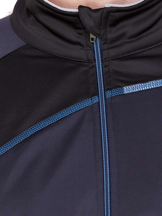 navy blue color block track suit - 16696137 - Standard Image - 3