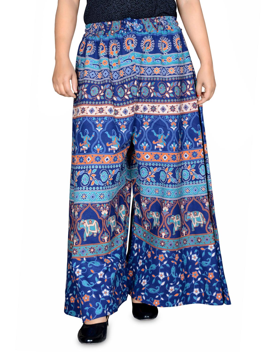 printed flared palazzo - 16697282 -  Zoom Image - 0