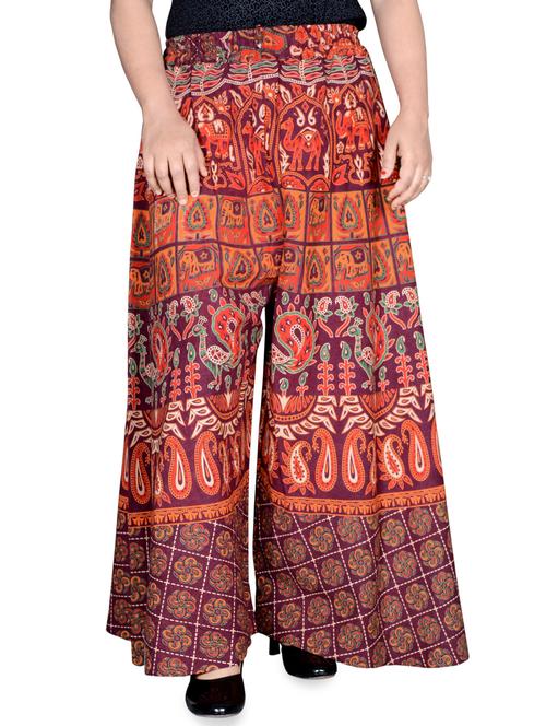 printed flared palazzo - 16697292 - Standard Image - 0