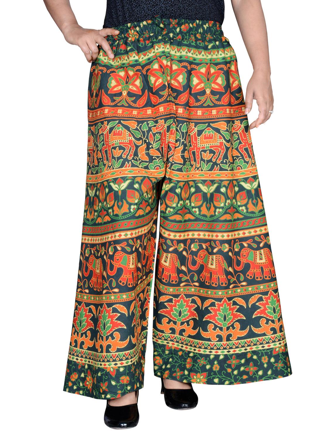 printed flared palazzo - 16697301 - Zoom Image - 0
