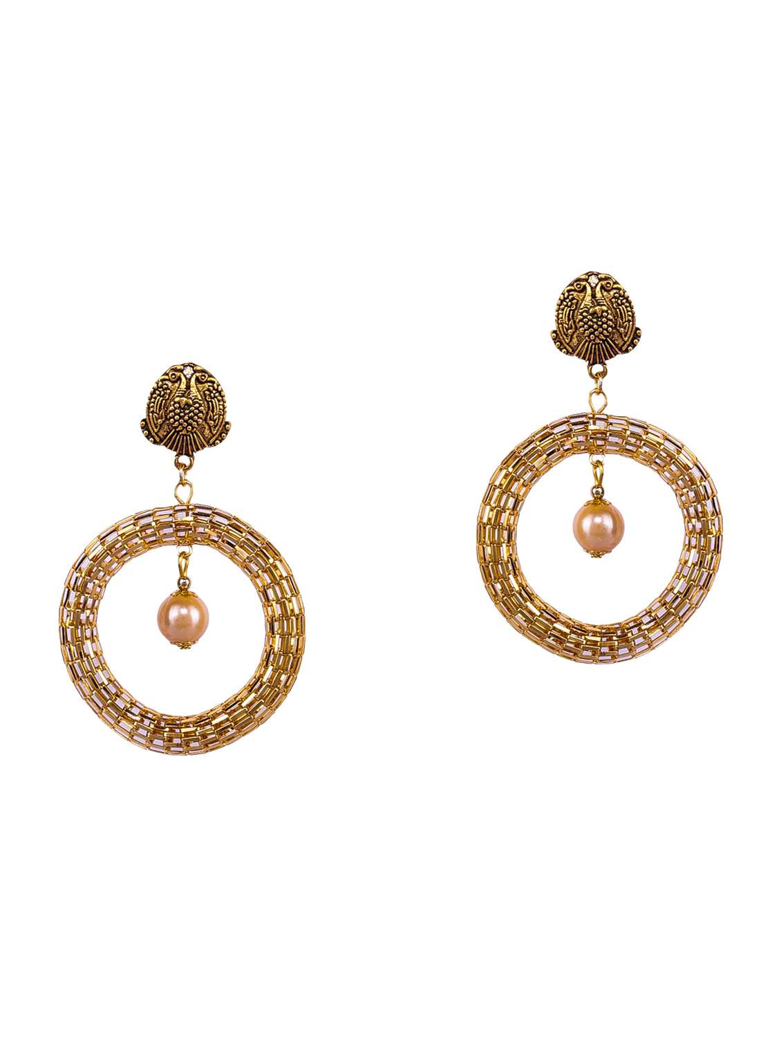 gold tone chandballi earring - 16697564 - Standard Image - 3