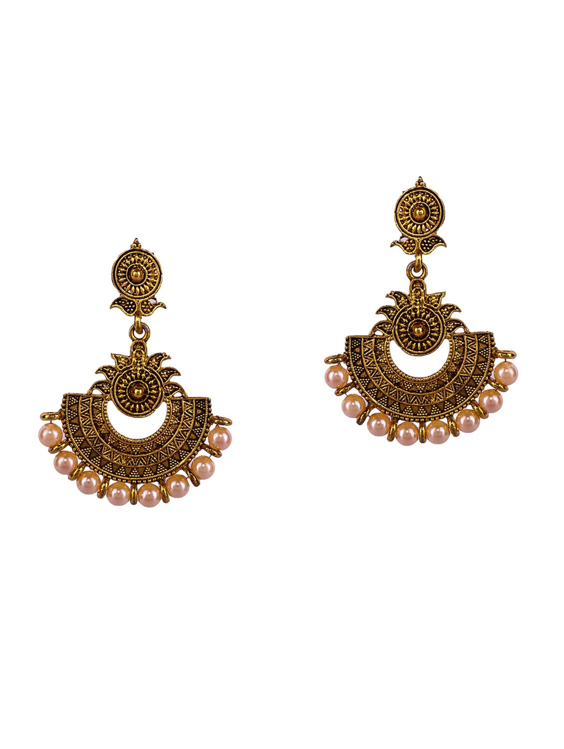 multi colored gold plated studs earring - 16697567 - Standard Image - 3