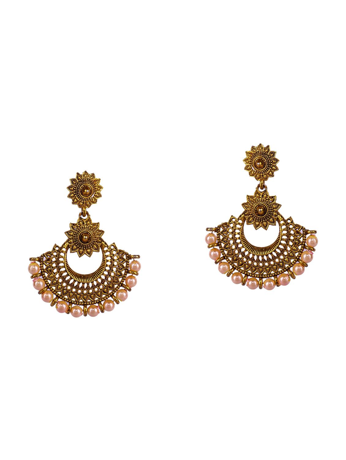 multi colored gold plated drop earring - 16697574 - Standard Image - 3