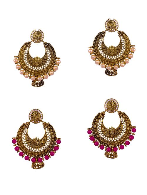 multi colored gold plated drop earring - 16697576 - Standard Image - 0
