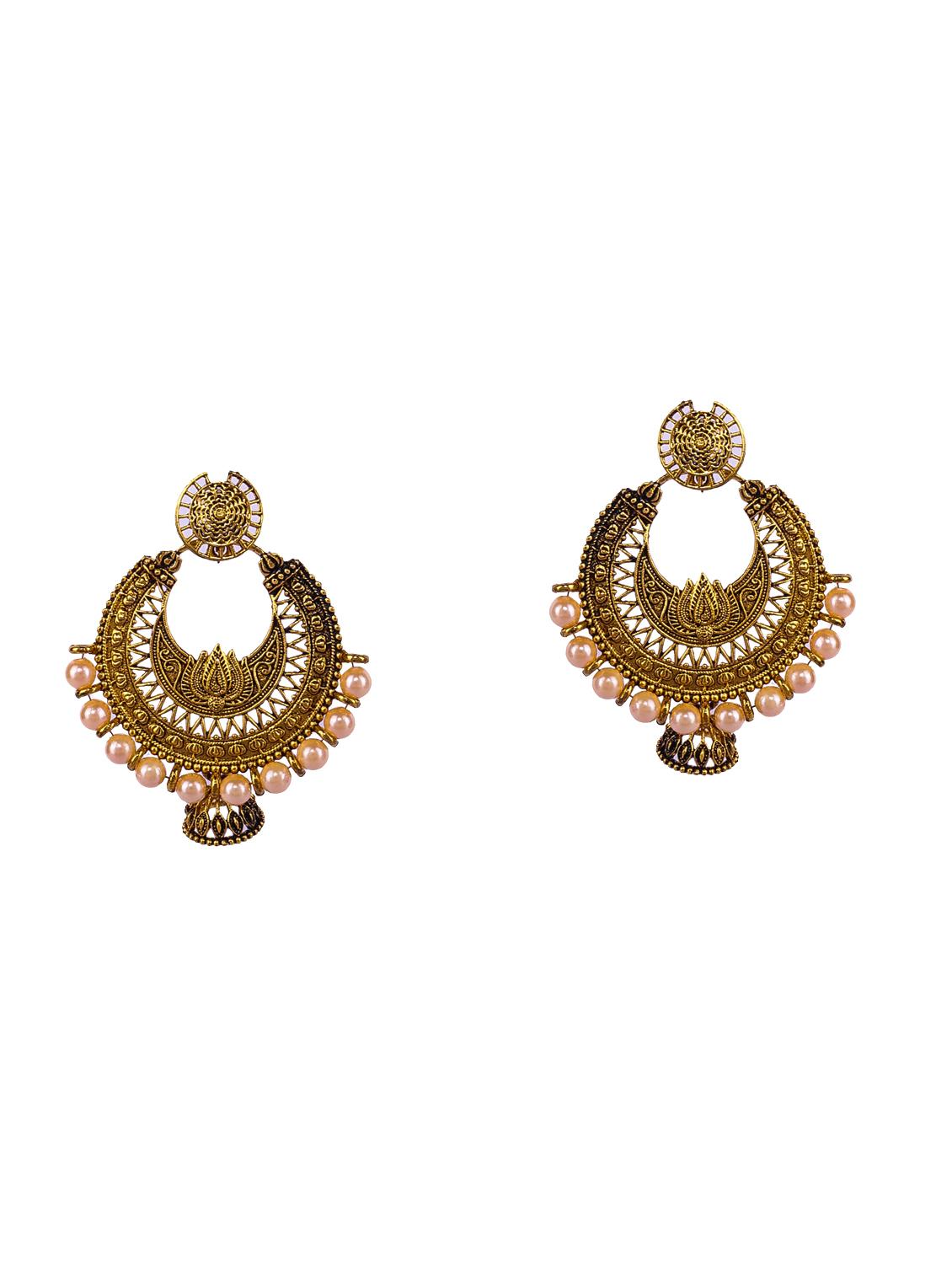 multi colored gold plated drop earring - 16697576 - Standard Image - 3