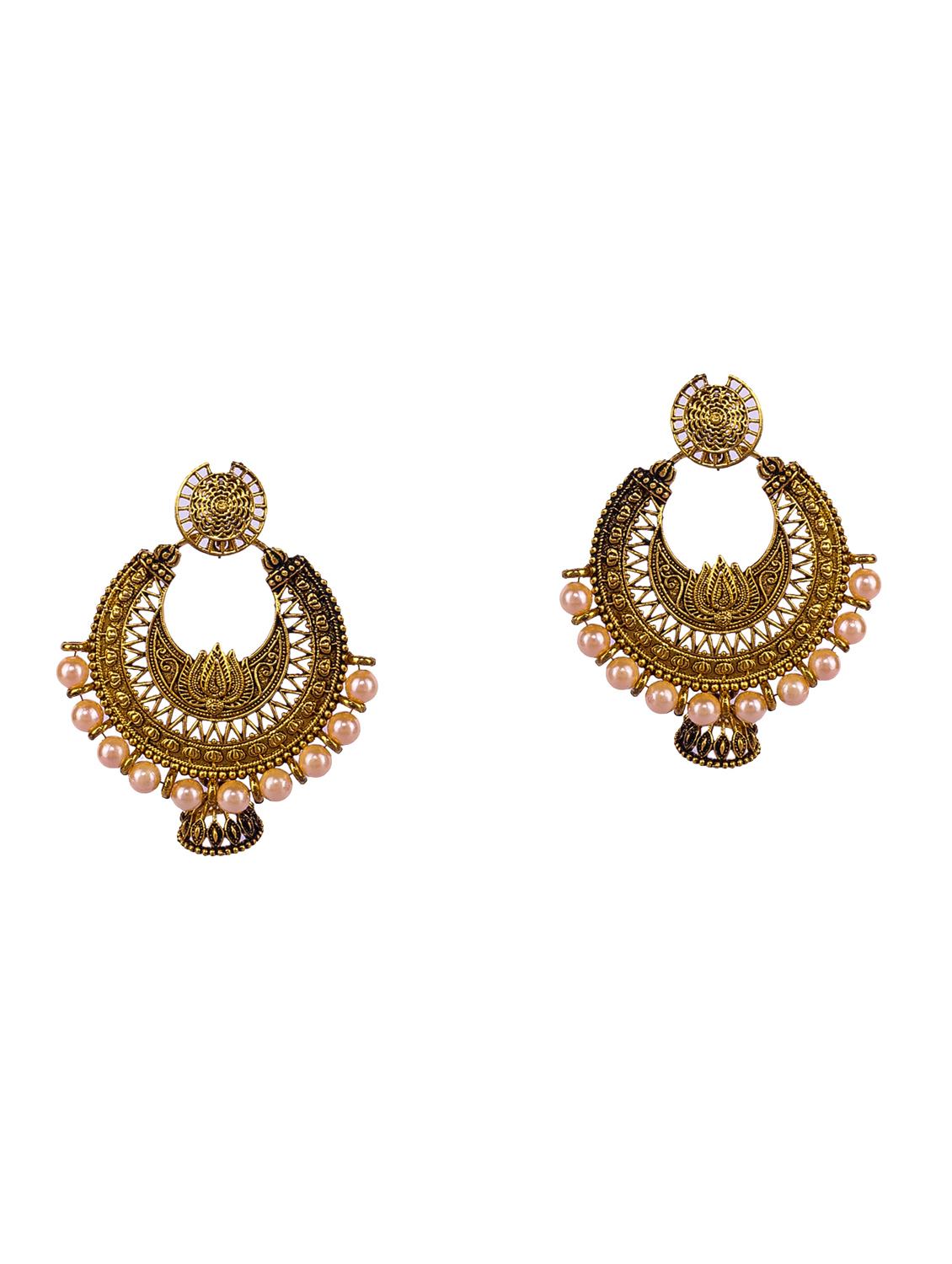 multi colored gold plated drop earring - 16697577 - Standard Image - 3