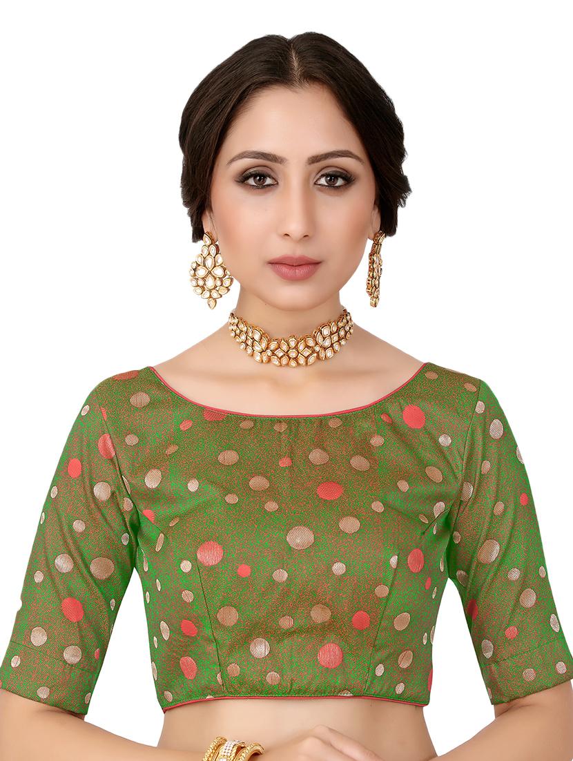 polka dots brocade blouse - 16698356 - Zoom Image - 0