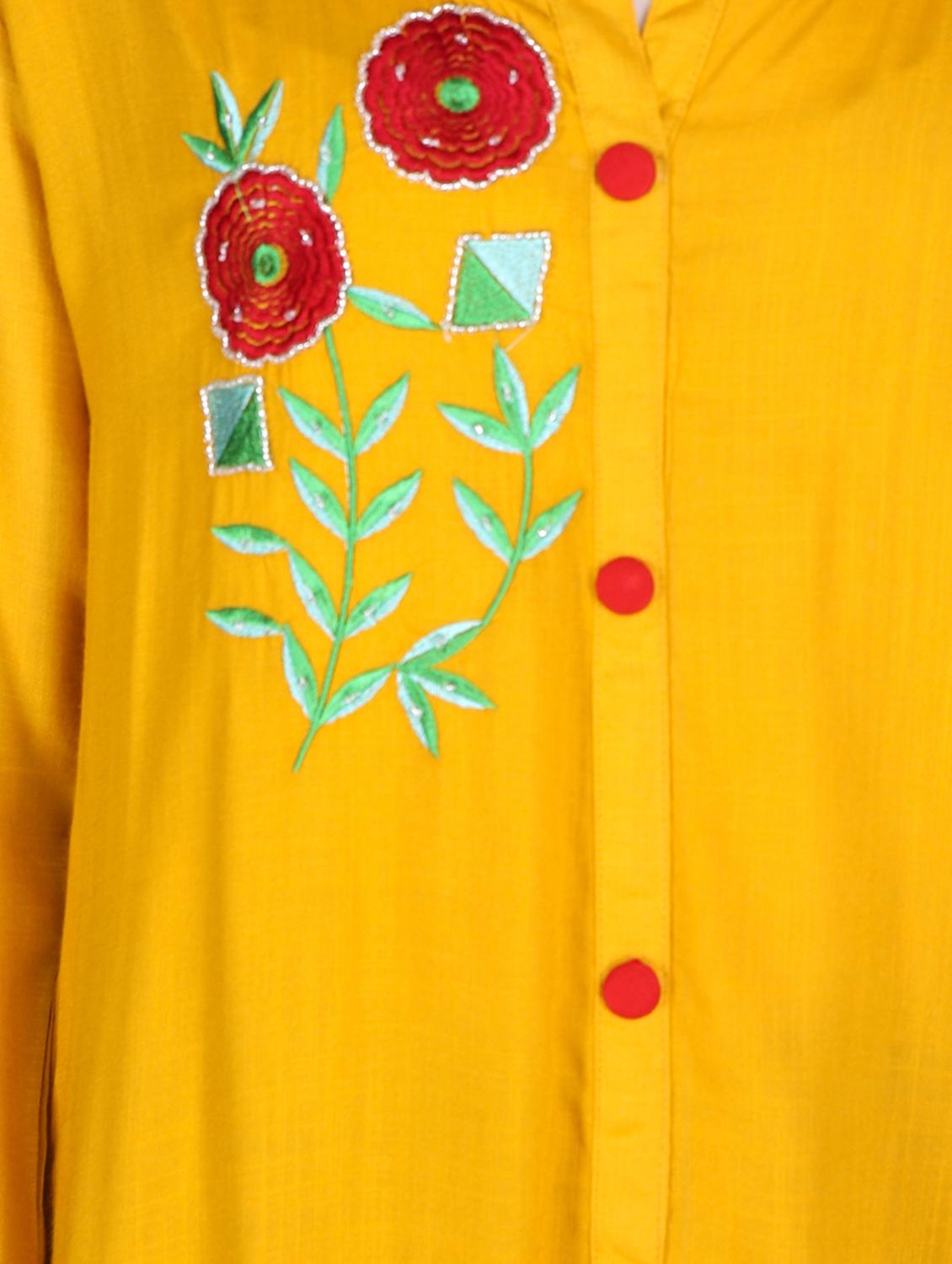 embroidered straight kurta - 16698643 - Standard Image - 3