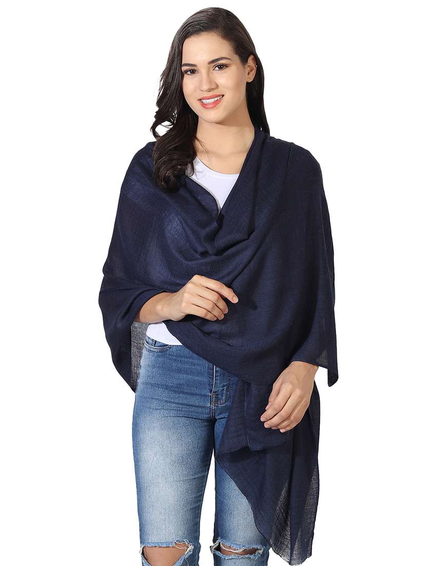 women's solid print stole - 16698841 - Zoom Image - 0