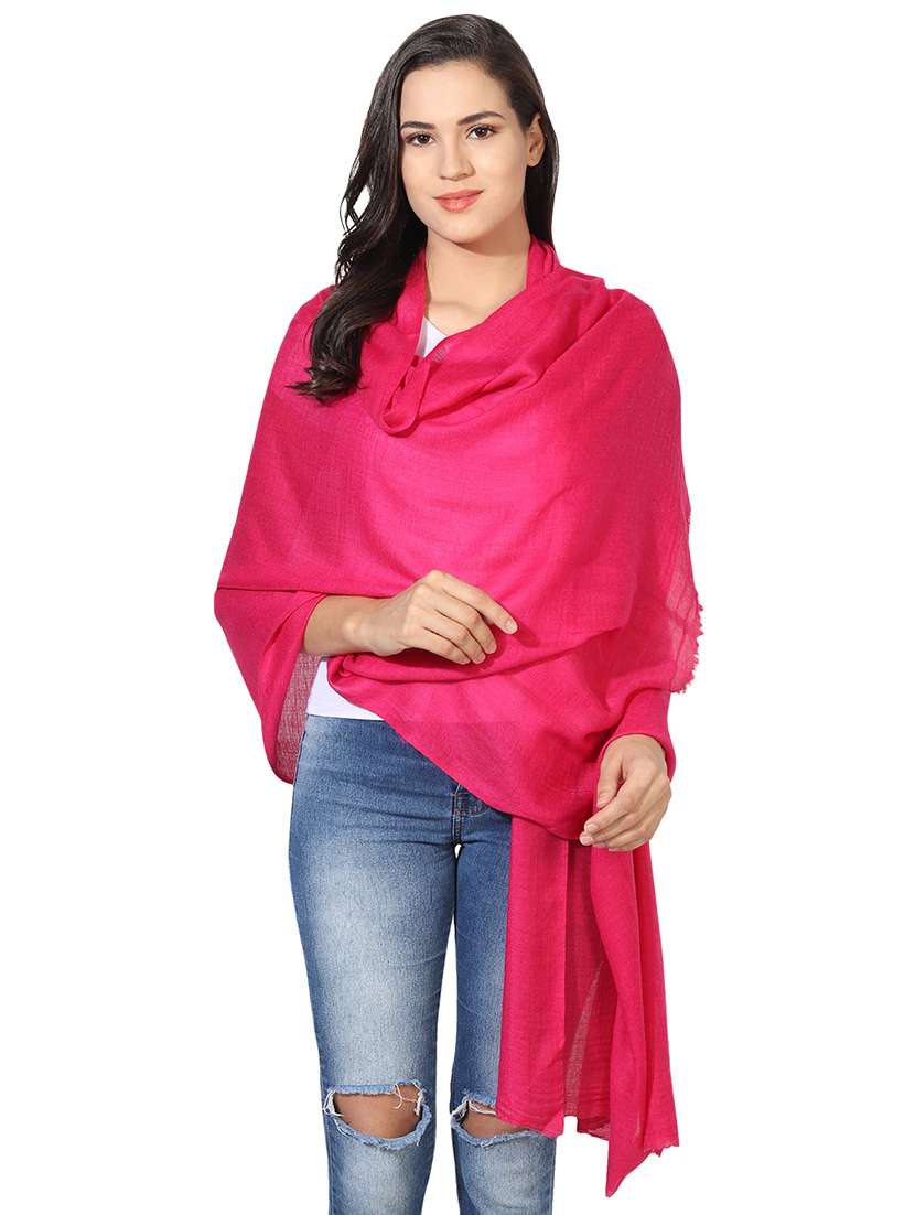 women's solid print stole