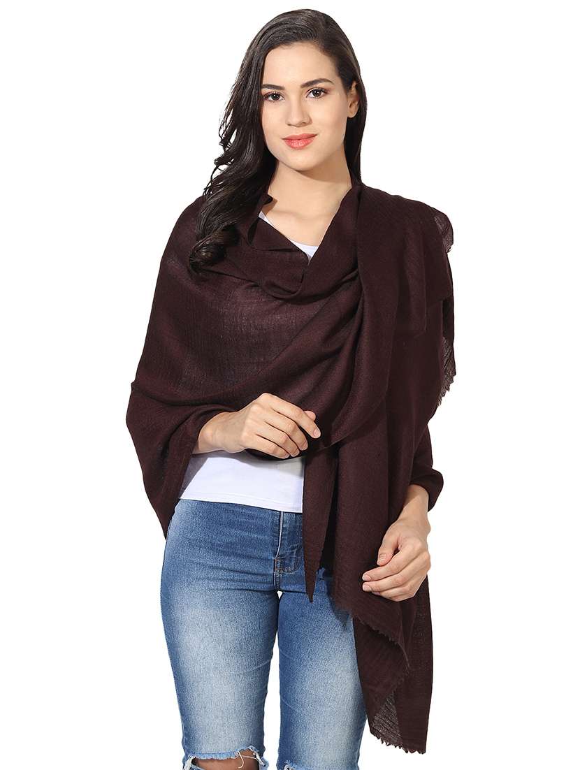 women's solid print stole - 16698850 - Zoom Image - 0