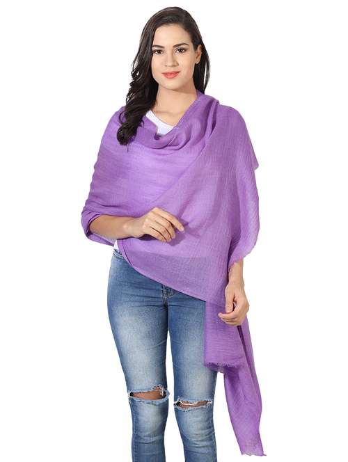 women's solid print stole - 16698856 -  Standard Image - 0