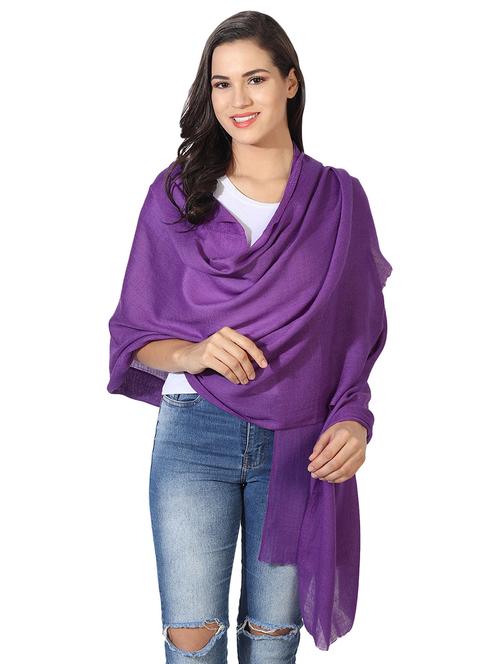 women's solid print stole - 16698857 - Standard Image - 0