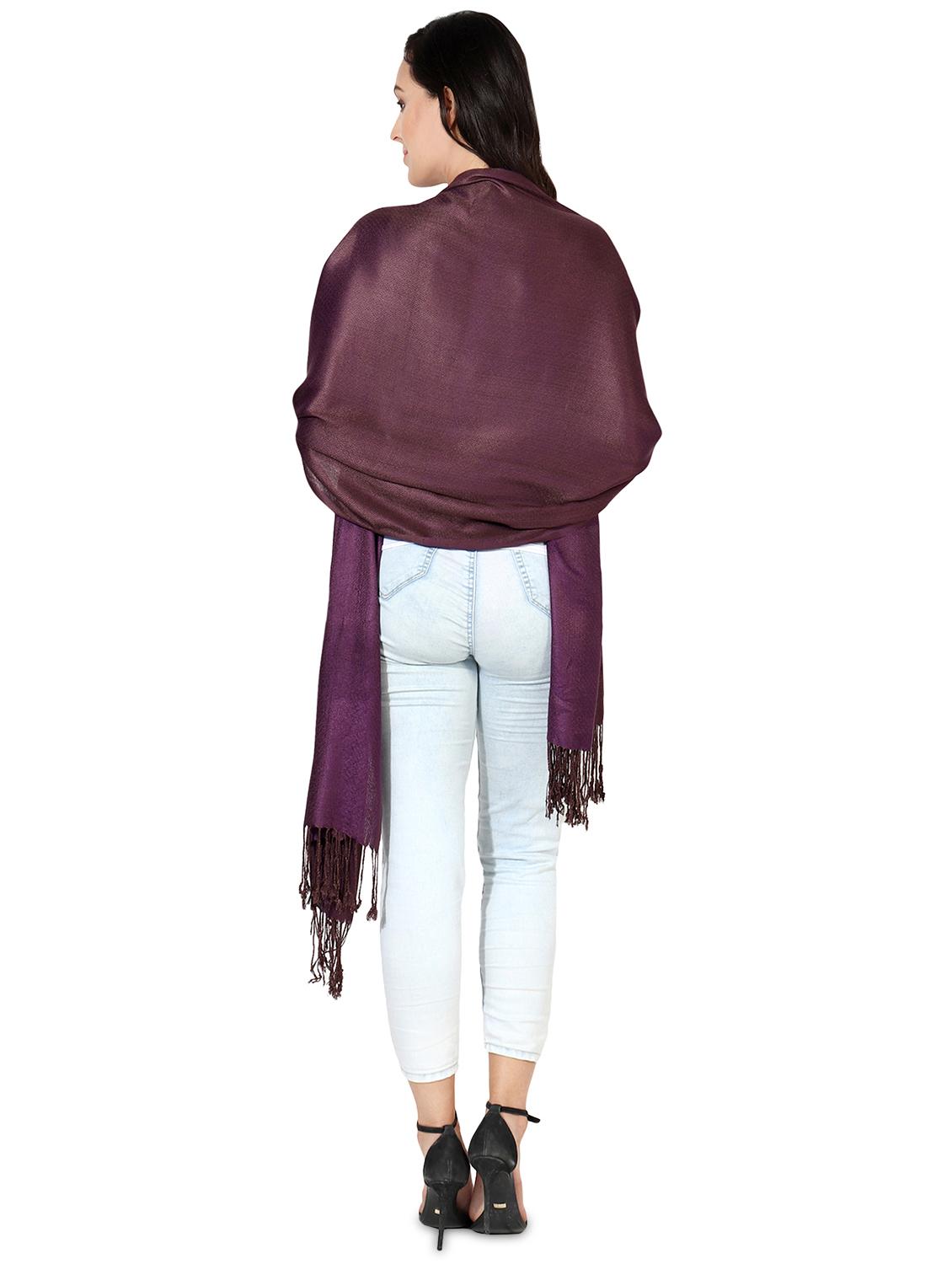 purple viscose stole - 16698905 - Standard Image - 3