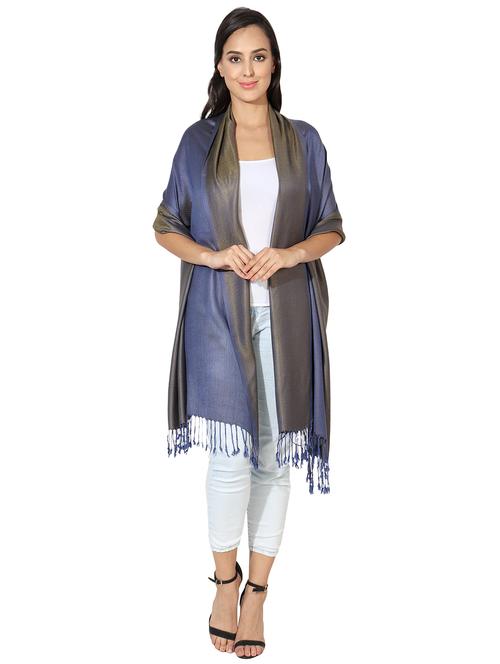 blue viscose stole - 16698907 - Standard Image - 0