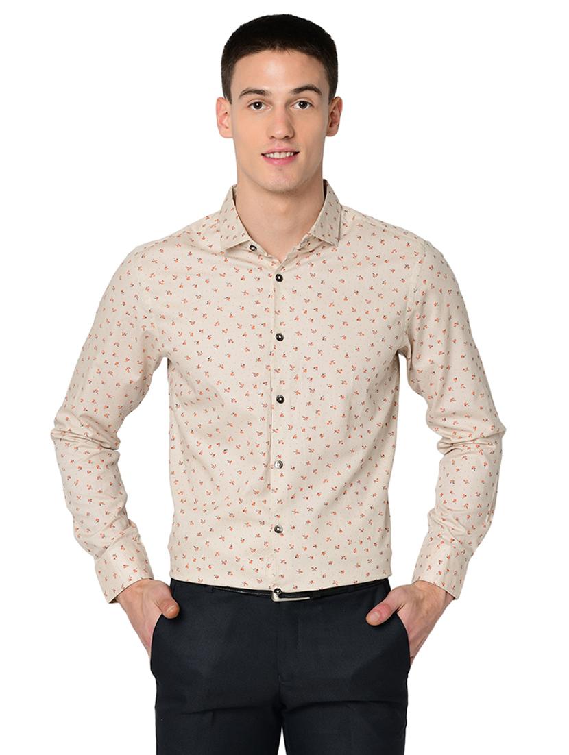 mens micro print casual shirt - 16699242 - Zoom Image - 0