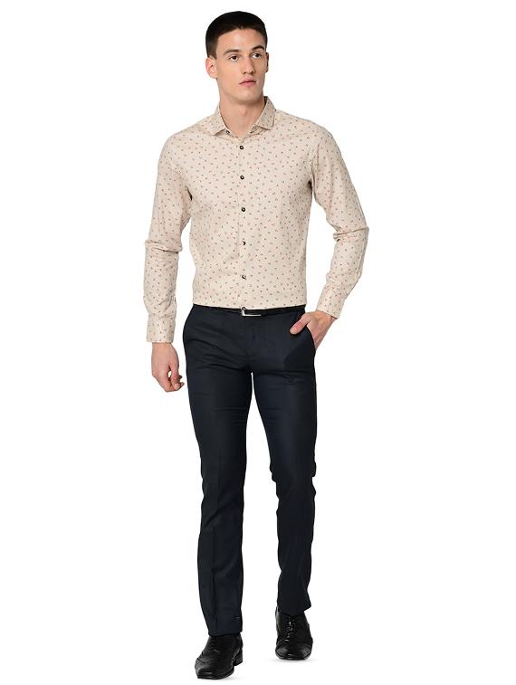 mens micro print casual shirt - 16699242 - Standard Image - 3