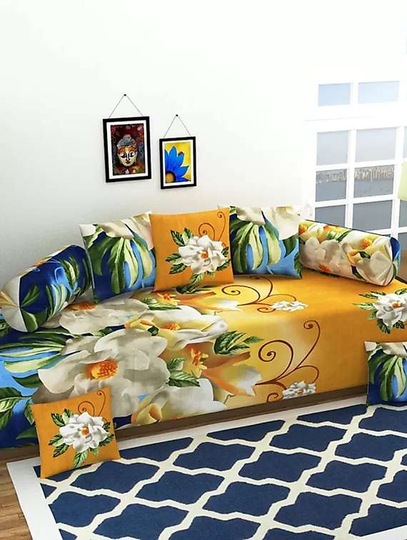   polycotton 8 pcs diwan sets