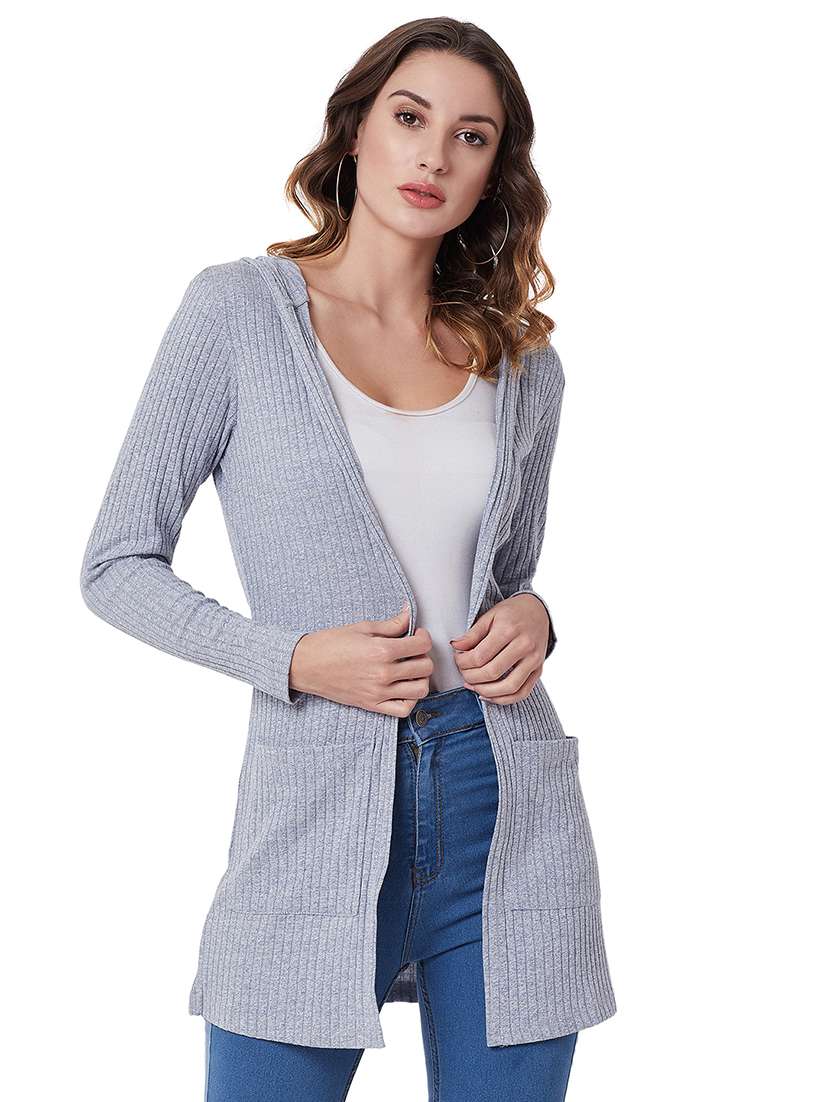 long sleeved hooded shrug