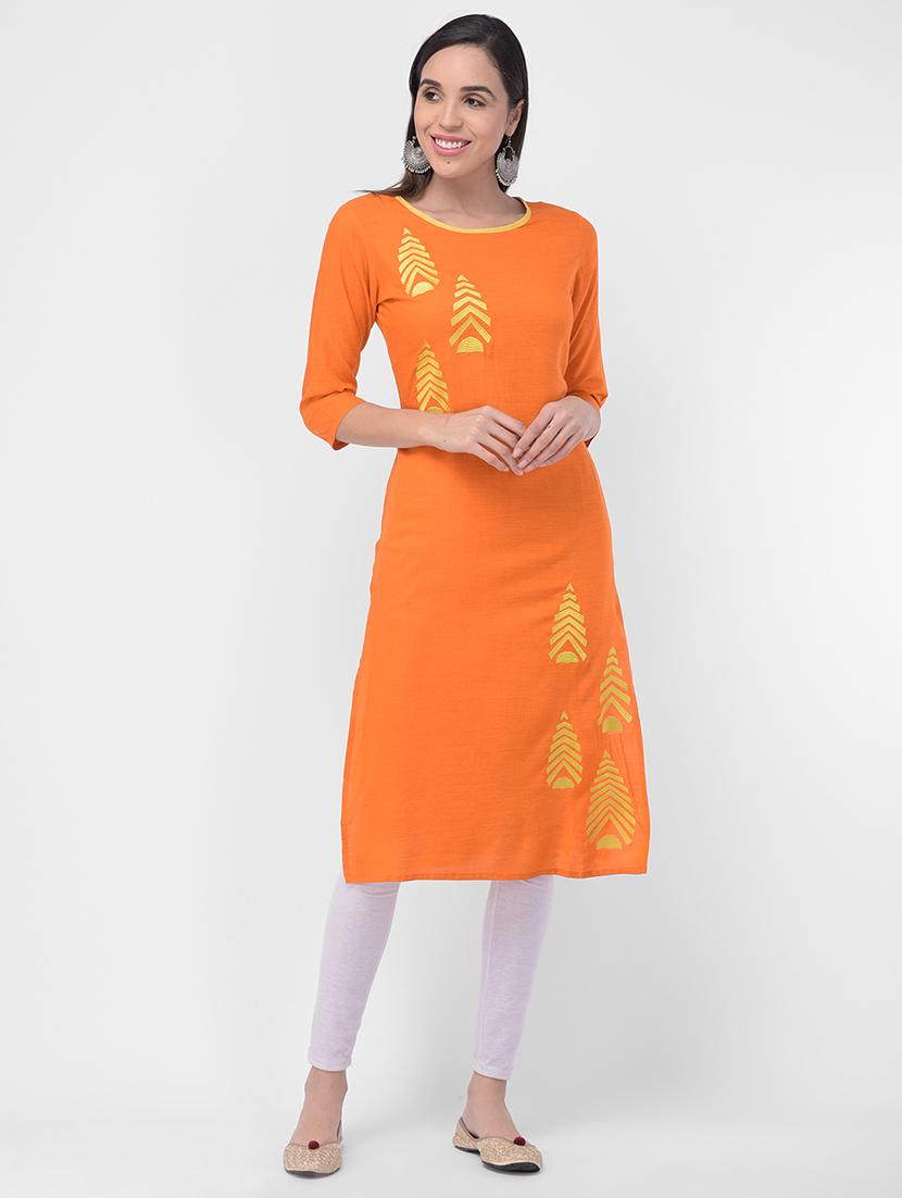 embroidered straight kurta - 16700092 -  Zoom Image - 0