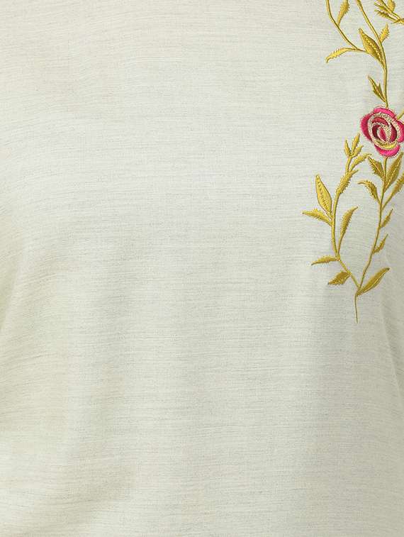 embroidered straight kurta - 16700134 -  Standard Image - 3