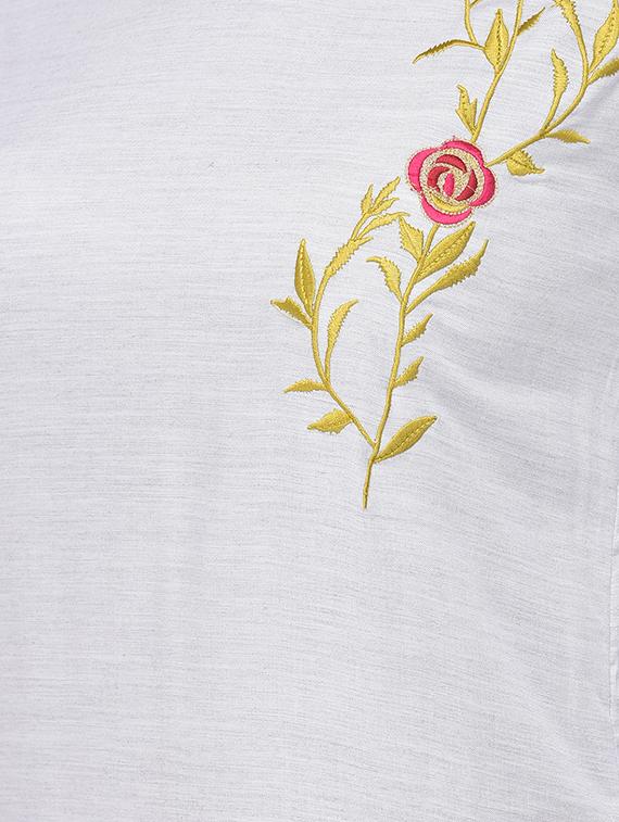 embroidered straight kurta - 16700135 - Standard Image - 3