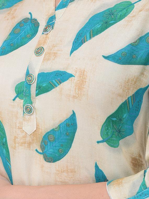 printed straight kurta - 16700147 - Standard Image - 3