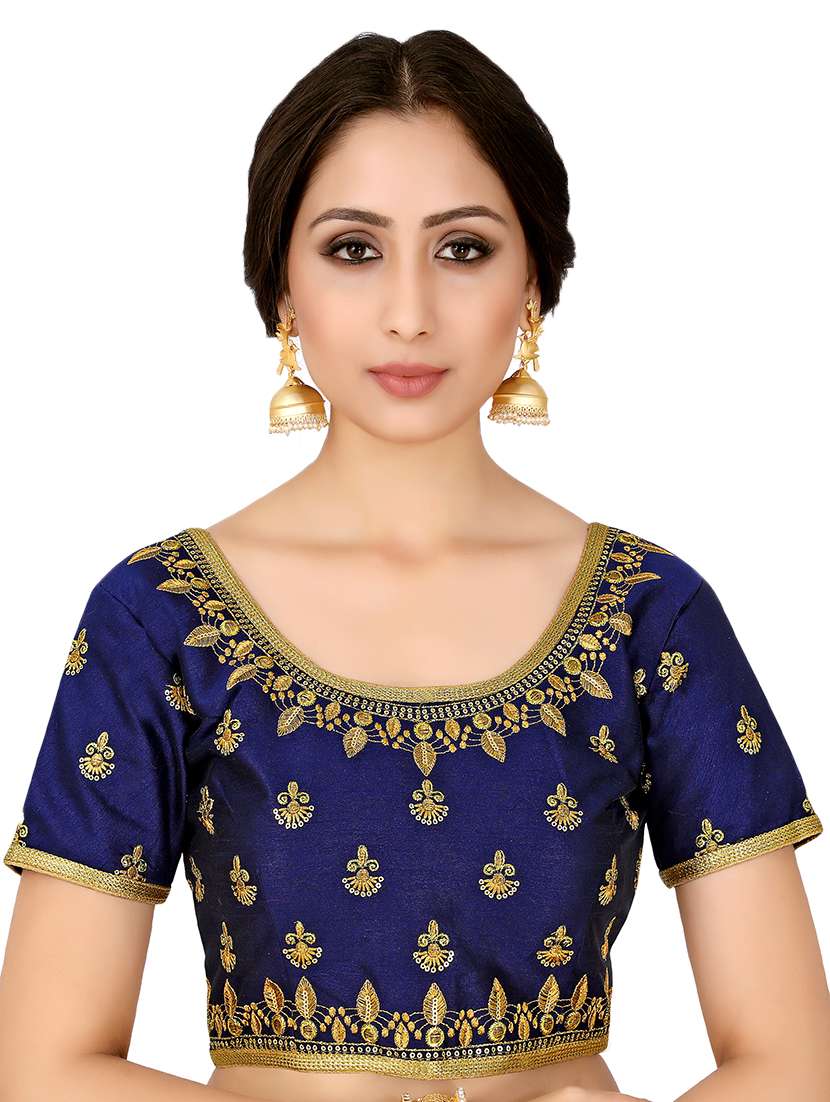 solid embroidered blouse