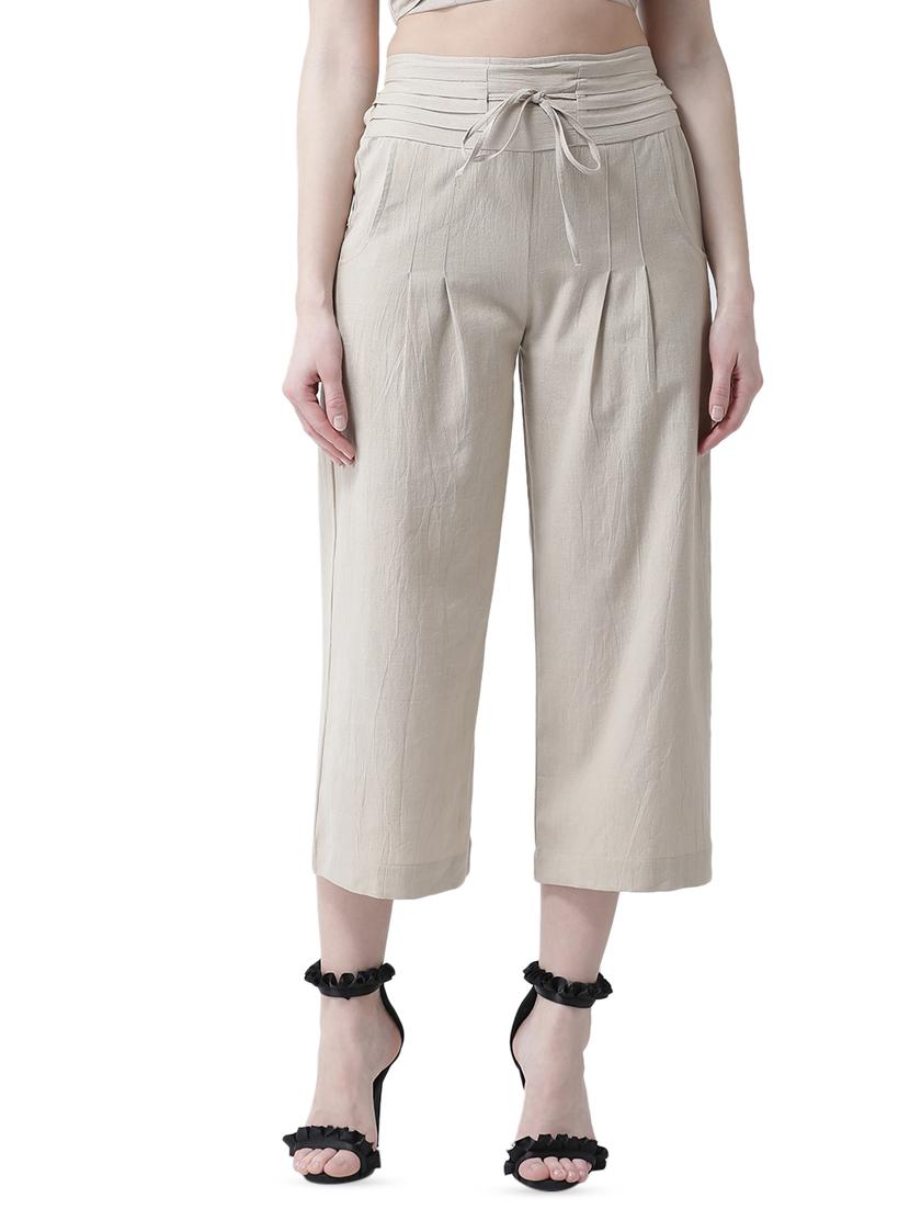 tie front pleated trouser - 16700384 - Zoom Image - 0