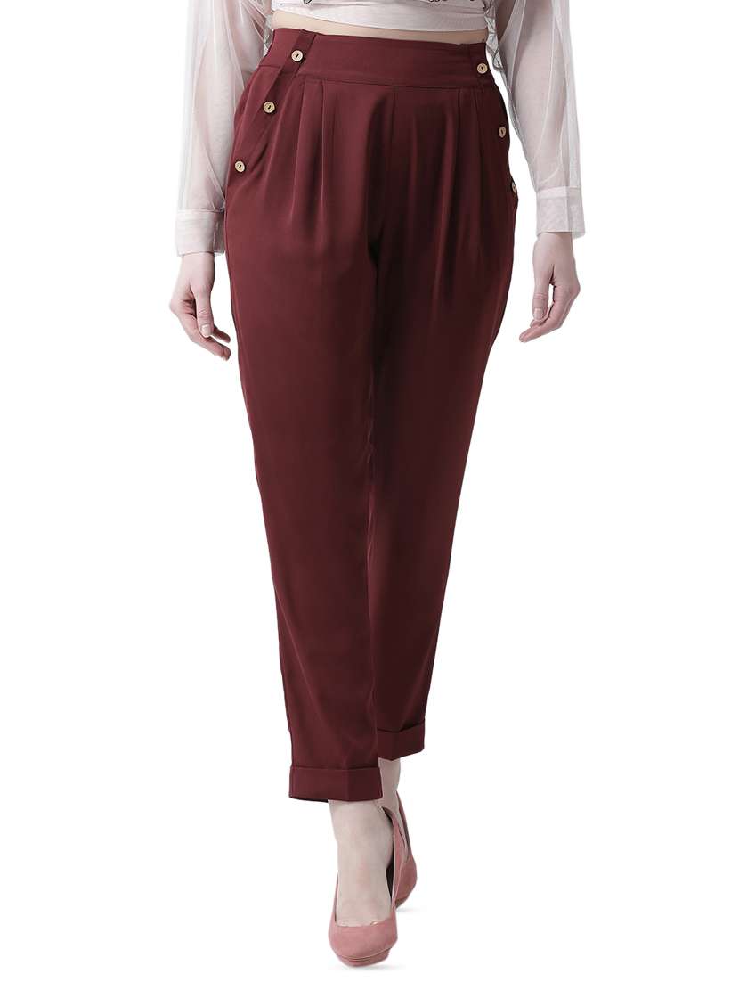 high rise pleated trouser 