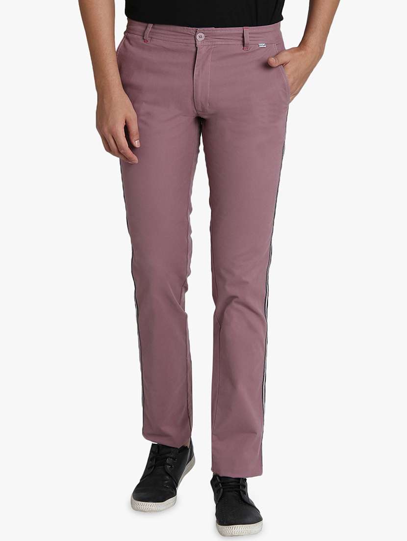 purple side taped chinos 
