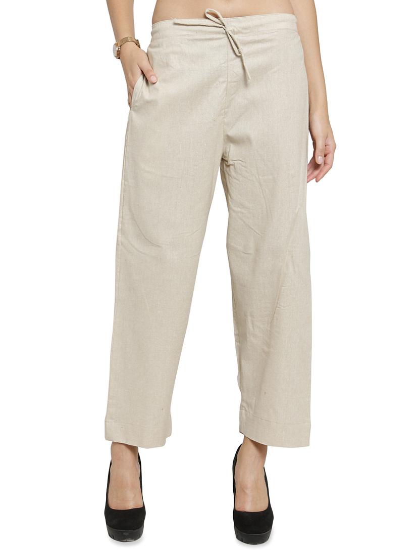 solid flat front tailored pants - 16702674 - Zoom Image - 0