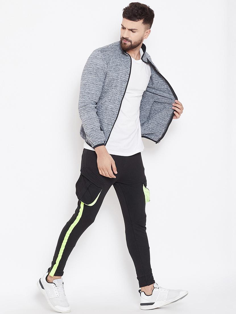 grey self design casual jacket - 16704354 - Standard Image - 3