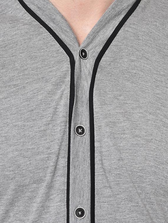 grey solid t-shirt - 16704435 - Standard Image - 3