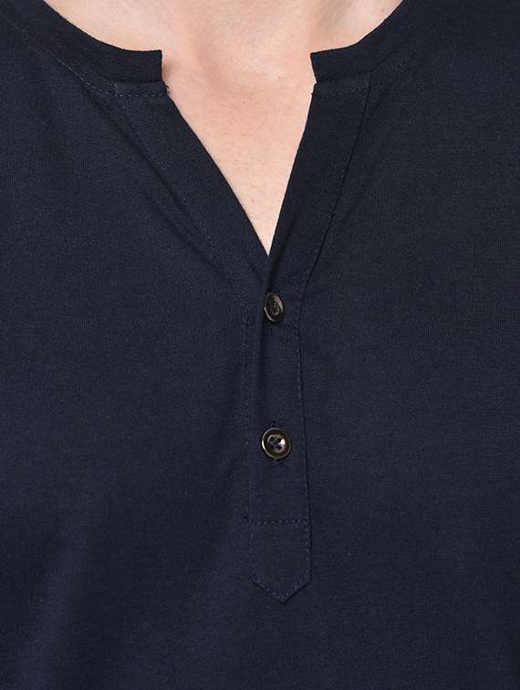 navy blue solid t-shirt - 16704439 -  Standard Image - 3