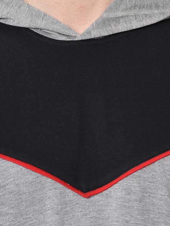 grey color block pocket t-shirt - 16704444 -  Standard Image - 3