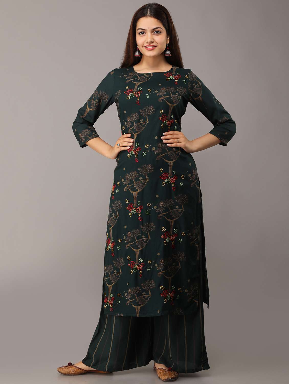 kaantha work kurta palazzo set