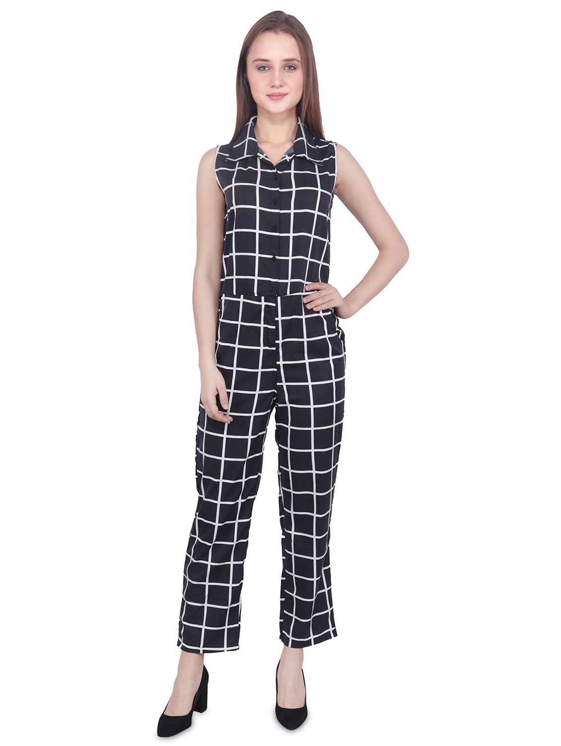 checkered jumpsuit