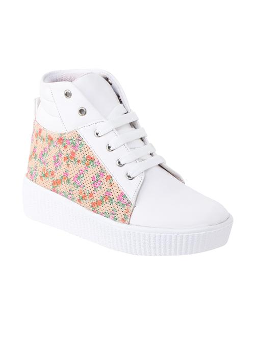 white lace-up sneakers - 16710474 -  Standard Image - 0