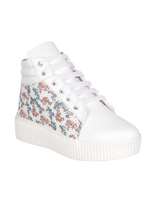 white lace-up sneakers - 16710476 -  Standard Image - 0