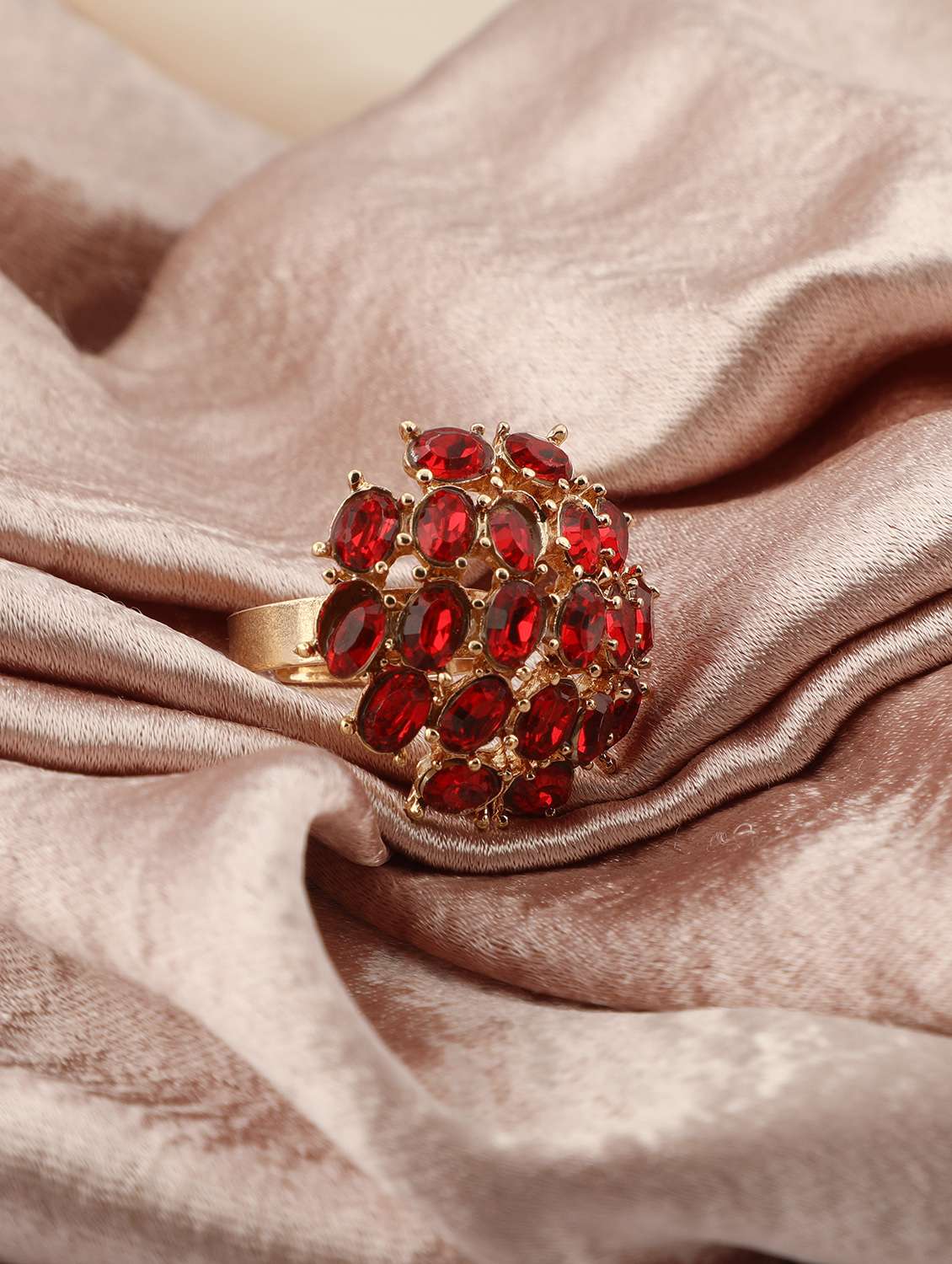 red gold plated finger  ring