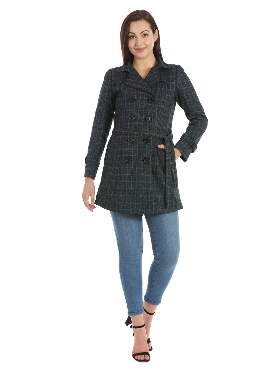 tie front lapel neck coat  - 16711772 -  Zoom Image - 0